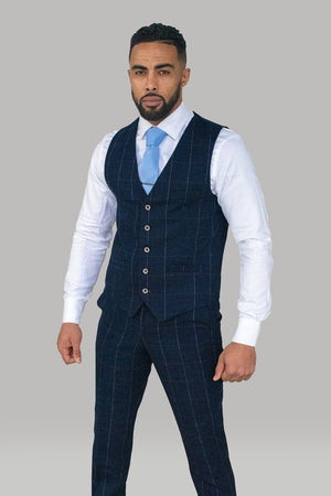 Cavani Angels Tweed Check Waistcoat