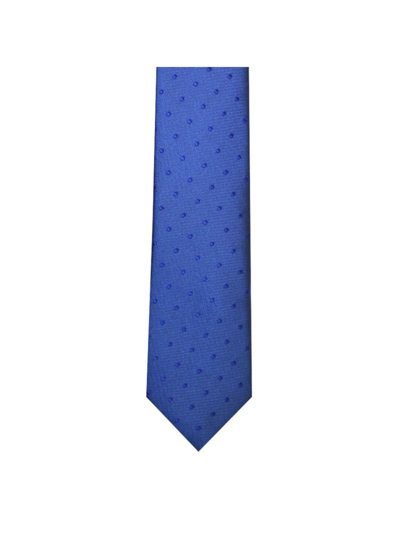 LA Smith Blue Skinny Polka Dot Tie - Accessories