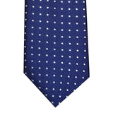 LA Smith Classic Navy White Polka-Dots Tie - Accessories