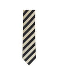 LA Smith Grey And White Skinny Stripe Tie - Accessories