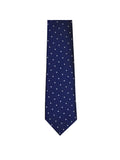 LA Smith Navy And White Skinny Polka Dot Tie - Accessories