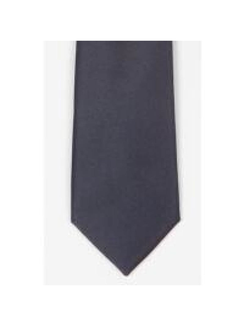 LA Smith Navy Skinny Satin Tie - Accessories