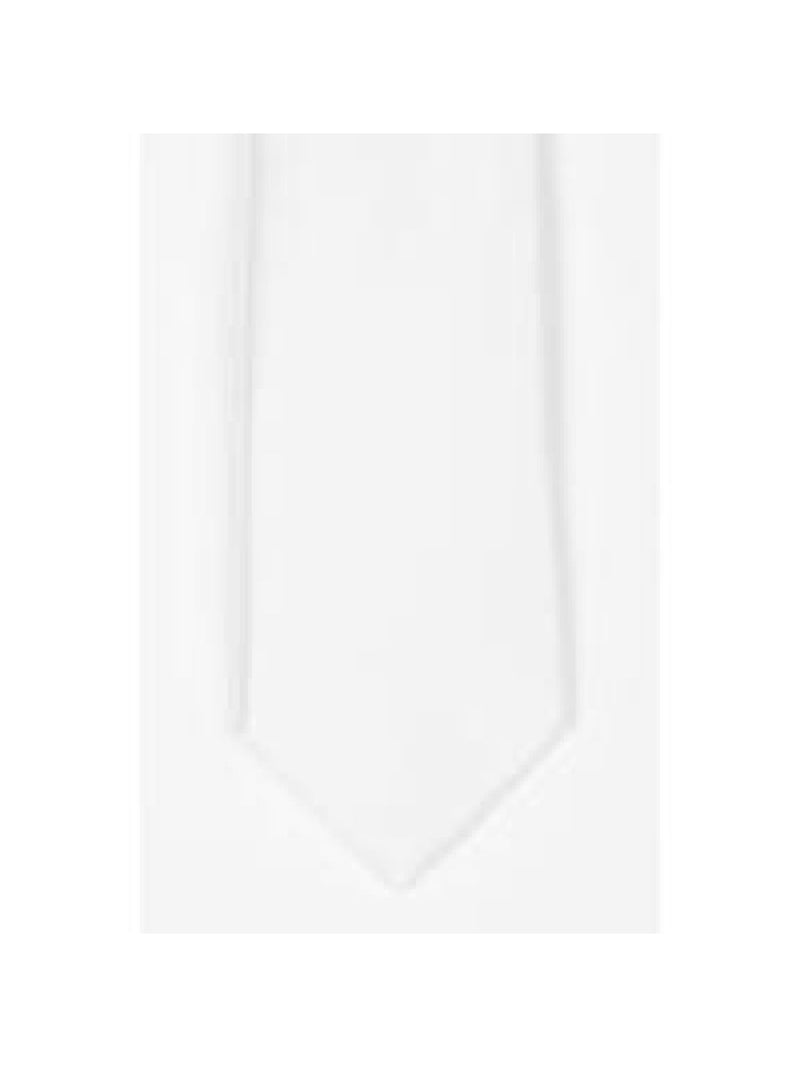 LA Smith White Skinny Satin Tie - Accessories