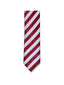 LA Smith Wine And White Skinny Stripe Tie