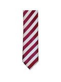 LA Smith Wine And White Skinny Stripe Tie - Accessories