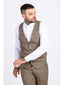 LEN DX7 - Tan Tweed Herringbone Check Waistcoat