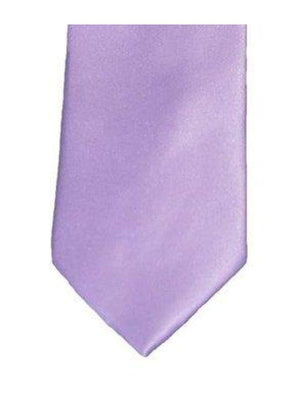 Lilac Plain Satin Tie Set - Accessories