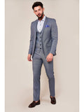 Marc Darcy Danny Grey Three Piece Suit With Single Breasted Waistcoat - Suit & Tailoring