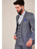 Marc Darcy Danny Grey Three Piece Suit With Single Breasted Waistcoat - Suit & Tailoring