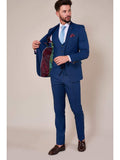 Marc Darcy Danny Royal Blue Three Piece Suit With Single Breasted Waistcoat - Suit & Tailoring