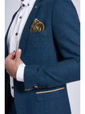 Marc Darcy Dion Blue Tweed Two Piece Suit - Suit & Tailoring