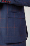 Marc Darcy Edinson Navy Check Blazer - Suit & Tailoring