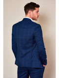 Marc Darcy Jerry Blue Check Blazer - Suit & Tailoring