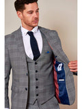 Marc Darcy Jerry Grey Check Blazer - Suit & Tailoring