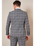 Marc Darcy Jerry Grey Check Blazer - Suit & Tailoring