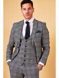 Marc Darcy Jerry Grey Check Blazer - Suit & Tailoring