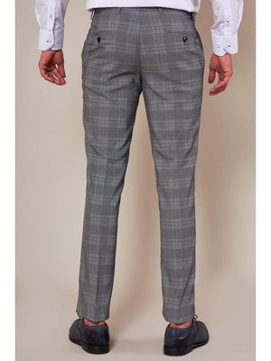 Marc Darcy Jerry Grey Check Trousers - Suit & Tailoring