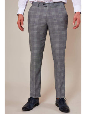 Marc Darcy Jerry Grey Check Trousers - Suit & Tailoring