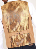 Marc Darcy Kelly Mens Tan Double Breasted Waistcoat - Suit & Tailoring