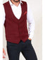 Marc Darcy Kelly Men's Wine Single Breasted Waistcoat