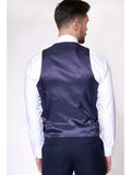 Marc Darcy LEE JD4 Navy Contrast Trim Waistcoat - Suit & Tailoring