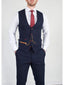 Marc Darcy LEE JD4 Navy Contrast Trim Waistcoat