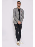 Marc Darcy Ross Grey Check Blazer