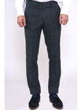 Marc Darcy Scott Blue Check Three Piece Suit