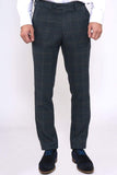 Marc Darcy Scott Blue Check Three Piece Suit