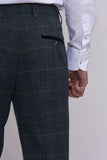 Marc Darcy Scott Blue Check Three Piece Suit