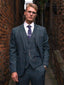 Marc Darcy Scott Blue Check Three Piece Suit