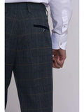 Marc Darcy Scott Blue Check Tweed Trousers - Suit & Tailoring