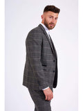 Marc Darcy Scott Grey Tweed Check Blazer - Suit & Tailoring