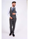 Marc Darcy Scott Grey Tweed Check Three Piece Suit - Suit & Tailoring