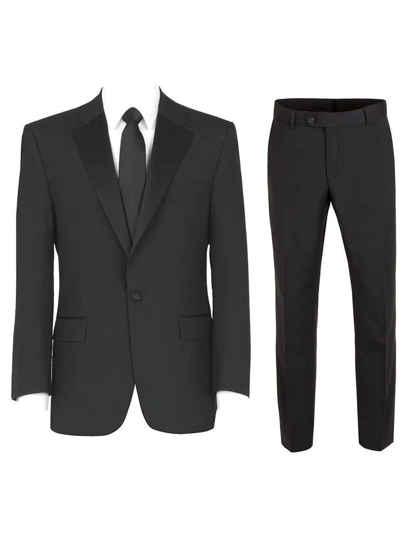 Menswearr Essentials Black Classic Fit Two Piece Dinner Suit - Suit & Tailoring