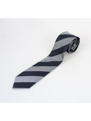 Navy Silver Stripe Tie Set - Accessories