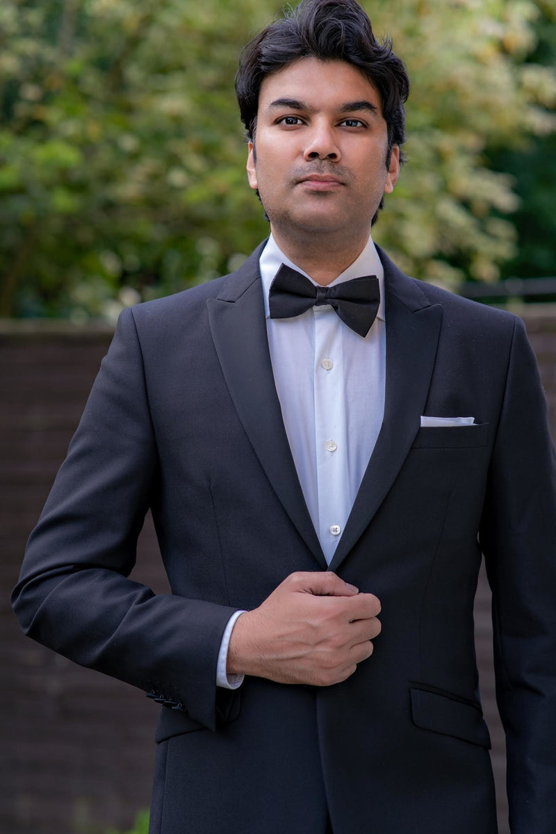 Menswearr Essentials Black Slim Fit Two Piece Premier Dinner Suit