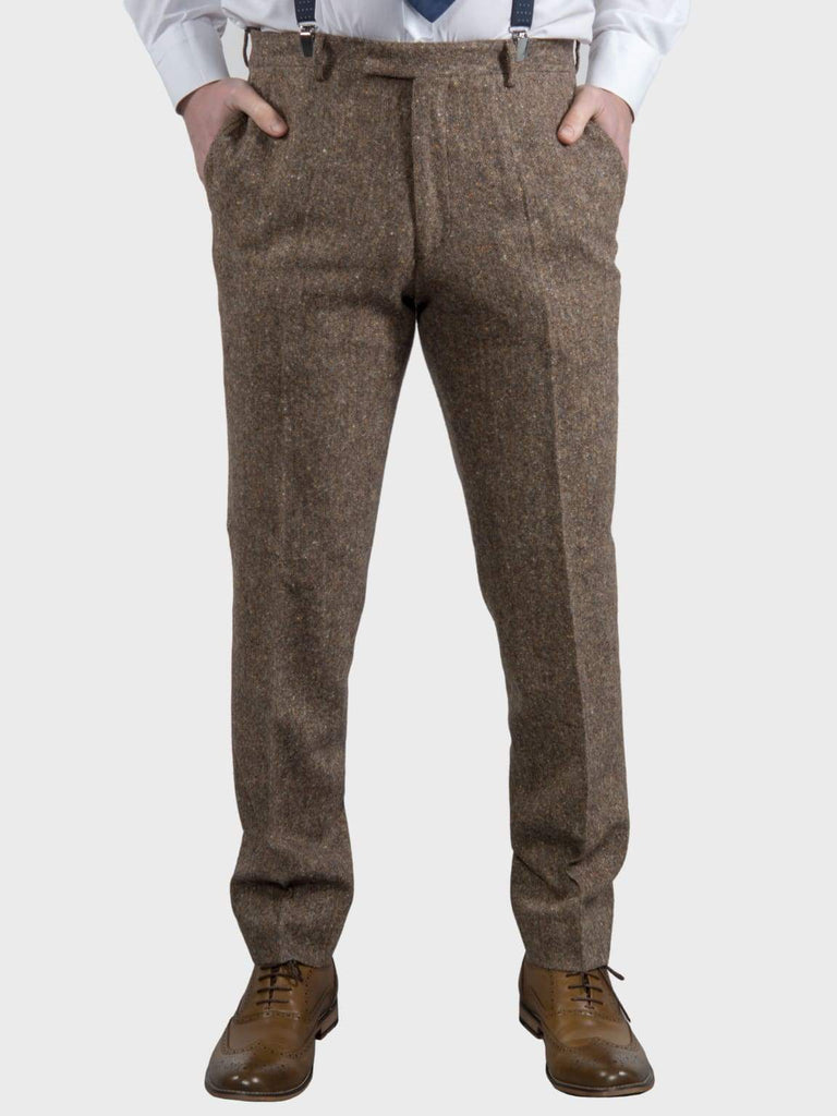 Copper Lino Tweed Trousers