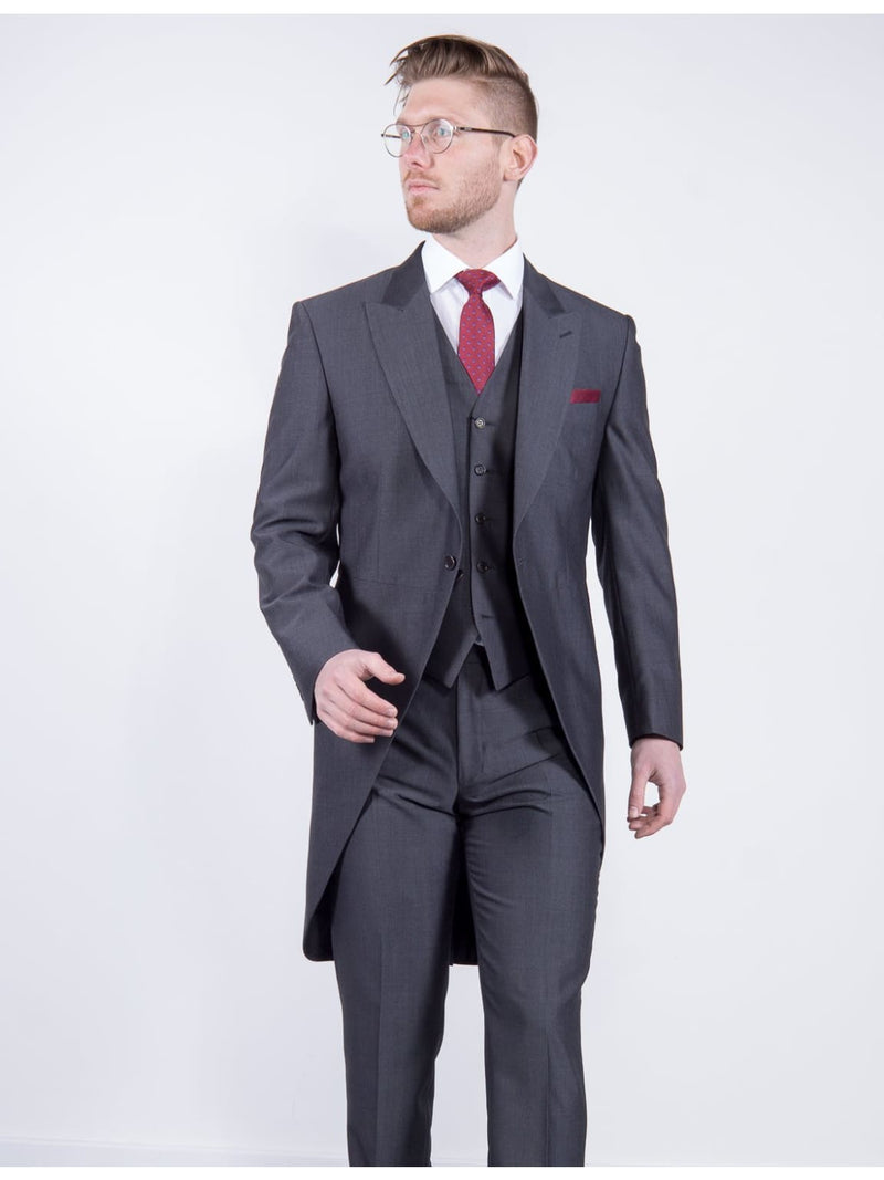 Torre Men’s Charcoal Mohair Tailcoat - Suit & Tailoring