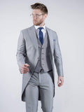 Torre Mens Classic Grey Dog tooth Waistcoat - Suit & Tailoring