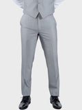 Torre Men’s Light Weight Pearl Grey Mohair Suit Trousers - Suit & Tailoring