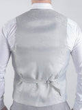 Torre Mens Light Weight Pearl Grey Mohair Waistcoat - Suit & Tailoring