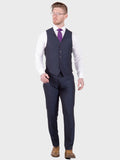 Torre Navy Mohair Trousers - Suit & Tailoring