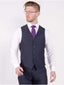 Torre Navy Mohair Waistcoat