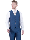 Torre Royal Blue Mohair Waistcoat - Suit & Tailoring