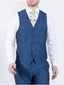 Torre Royal Blue Mohair Waistcoat