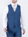 Torre Royal Blue Mohair Waistcoat - 34R - Suit & Tailoring