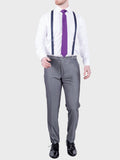 Torre Silver Mohair Suit Trousers - Suit & Tailoring